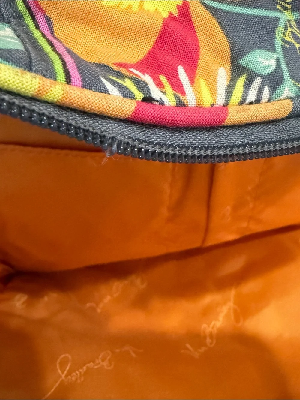 Vera Bradley Floral Quilted Backpack Pink, Yellow, Green, Orange in Jazzy Blooms
